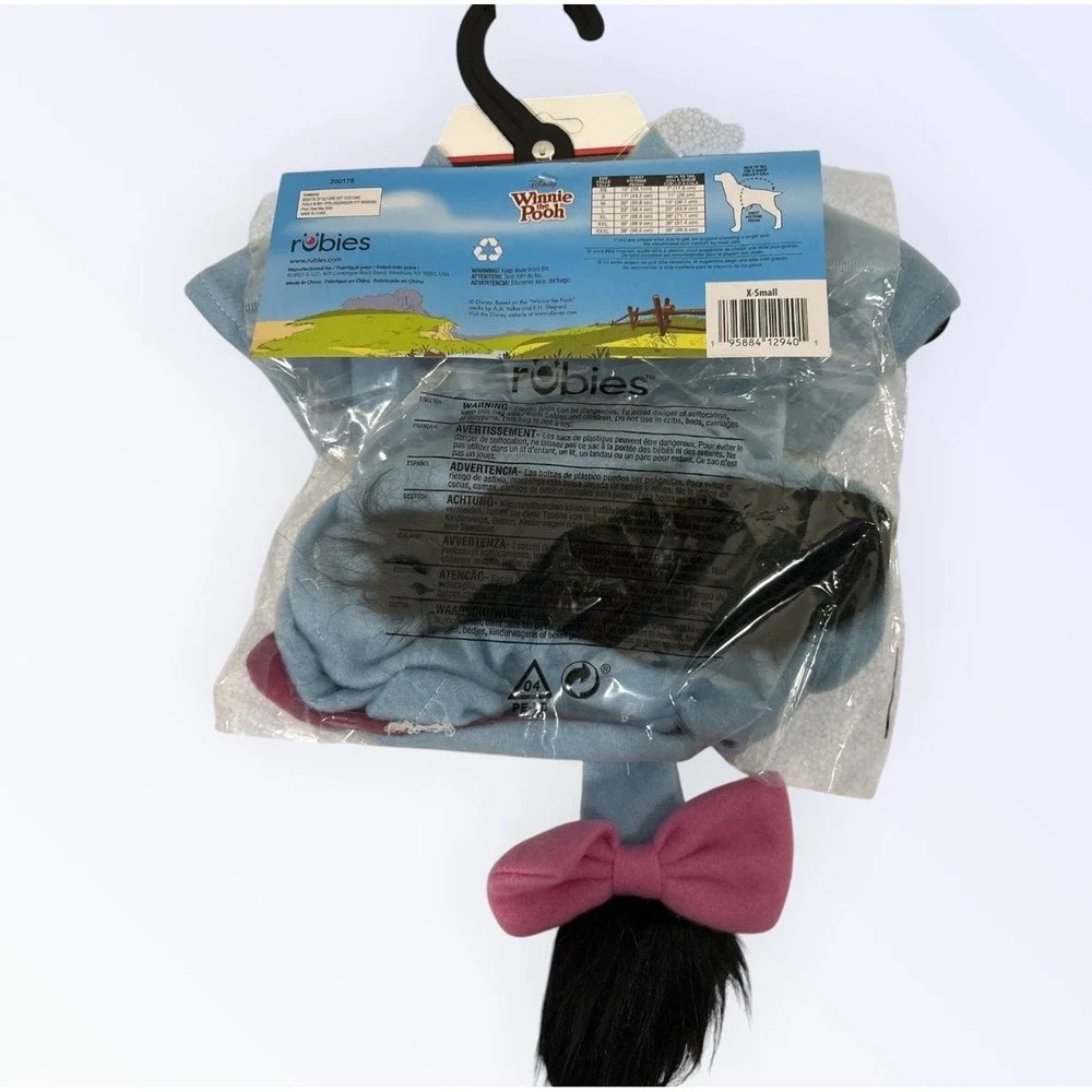 Disney Winnie the Pooh Eeyore Dog Pet Costume Outfit Clothes XS NEW